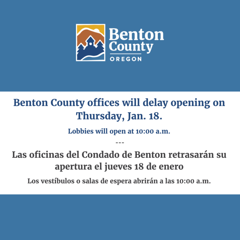 Benton County Offices Delay Opening On Jan 18 2024 Due To Inclement   Due To Inclement Weather 2 768x768 