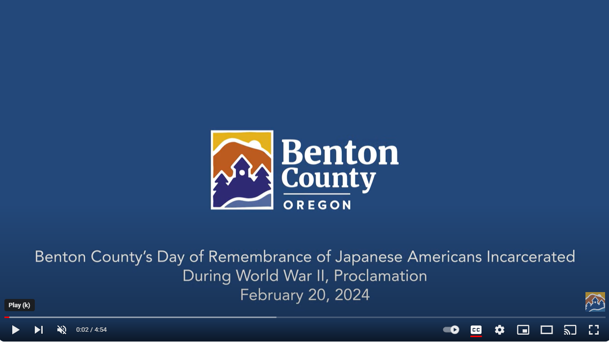Image for Benton County supports Day of Remembrance of Japanese Americans Incarcerated during WWII