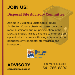 Apply for the Disposal Site Advisory Committee and help build a sustainable future.