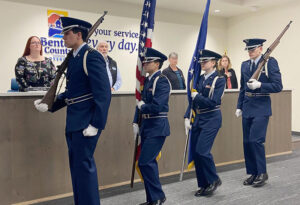 Color guard at the County's 2023 Veterans Day recognition ceremony